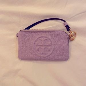 Tory Burch wristlet/wallet lilac and tan/brown. NWT